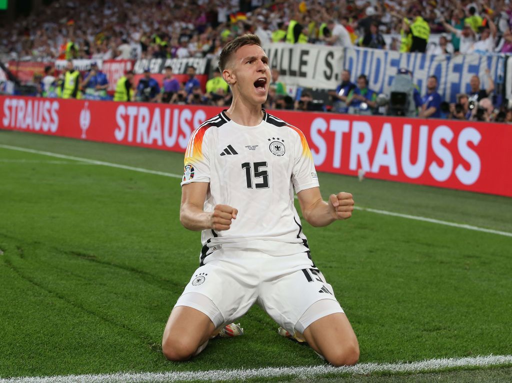 Nico Schlotterbeck goal celebration before his goal is disallowed by Video Assistant Referee VAR & Referee.