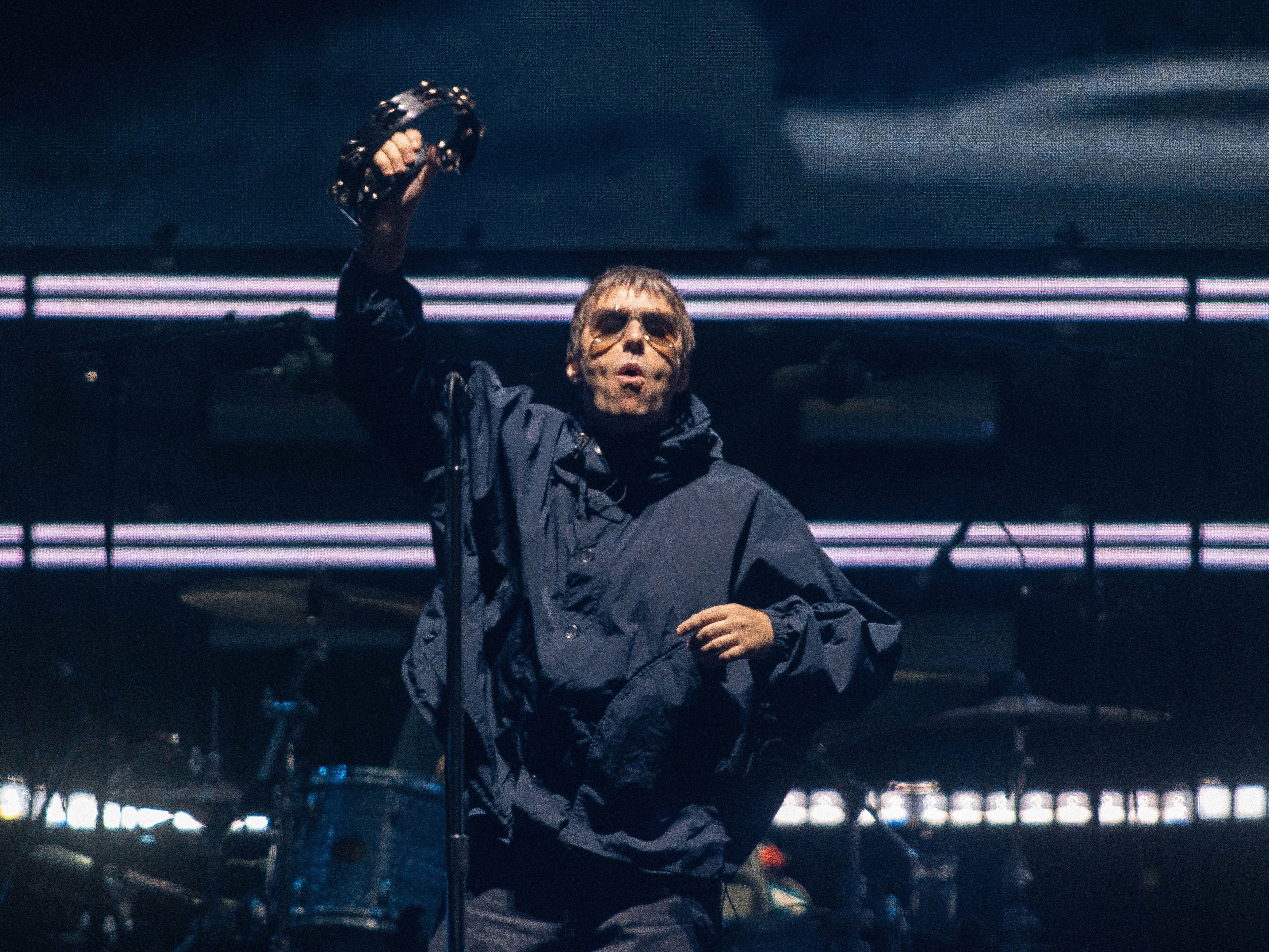 Liam Gallagher on stage in Melbourne.