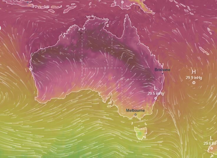 A southerly buster is moving along parts of the NSW coast bringing relief for heat-affected residents.