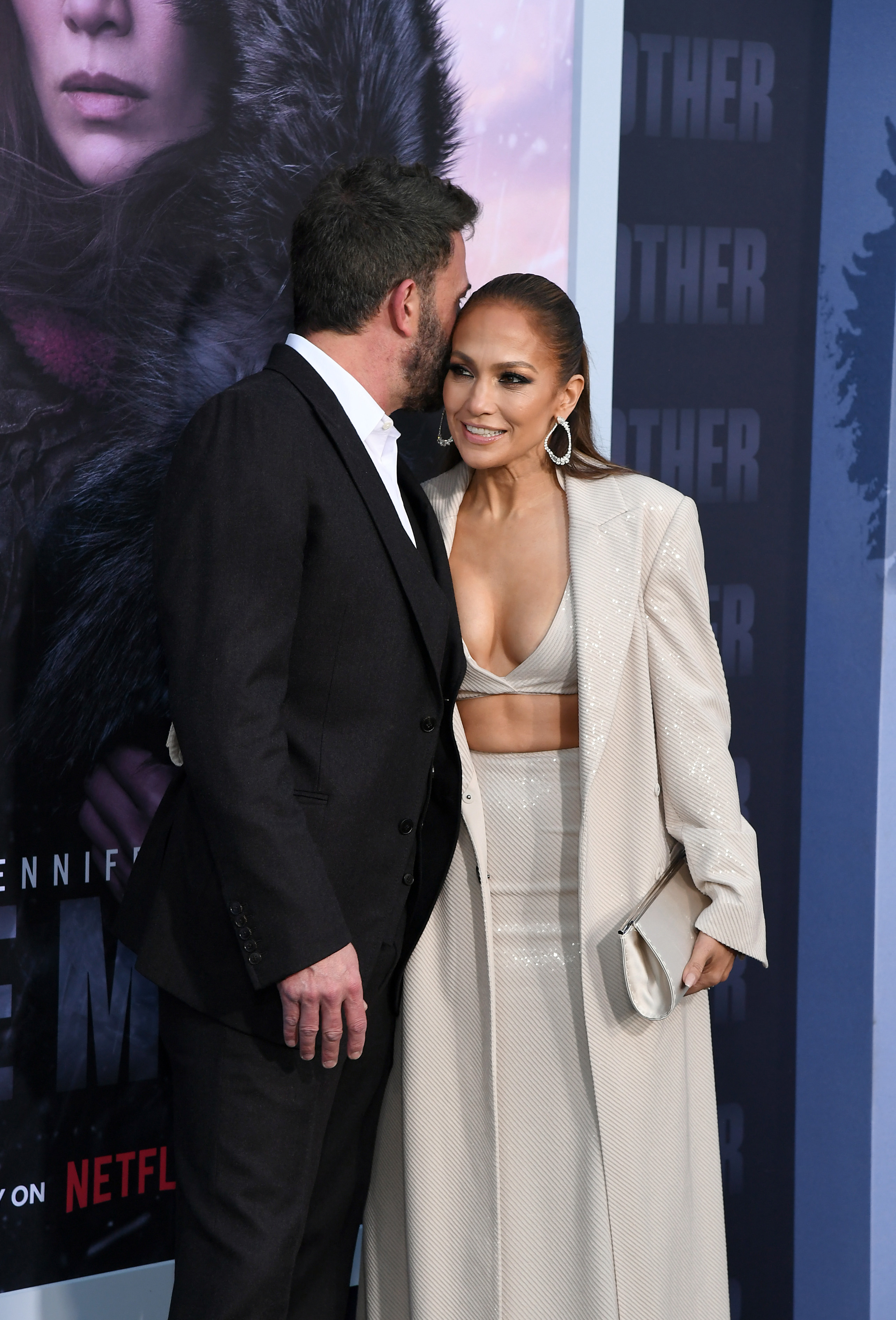  (L-R) Ben Affleck and Jennifer Lopez attend the Los Angeles premiere of Netflix's "The Mother" at Westwood Regency Village Theater on May 10, 2023 in Los Angeles, California. (Photo by Jon Kopaloff/Getty Images)