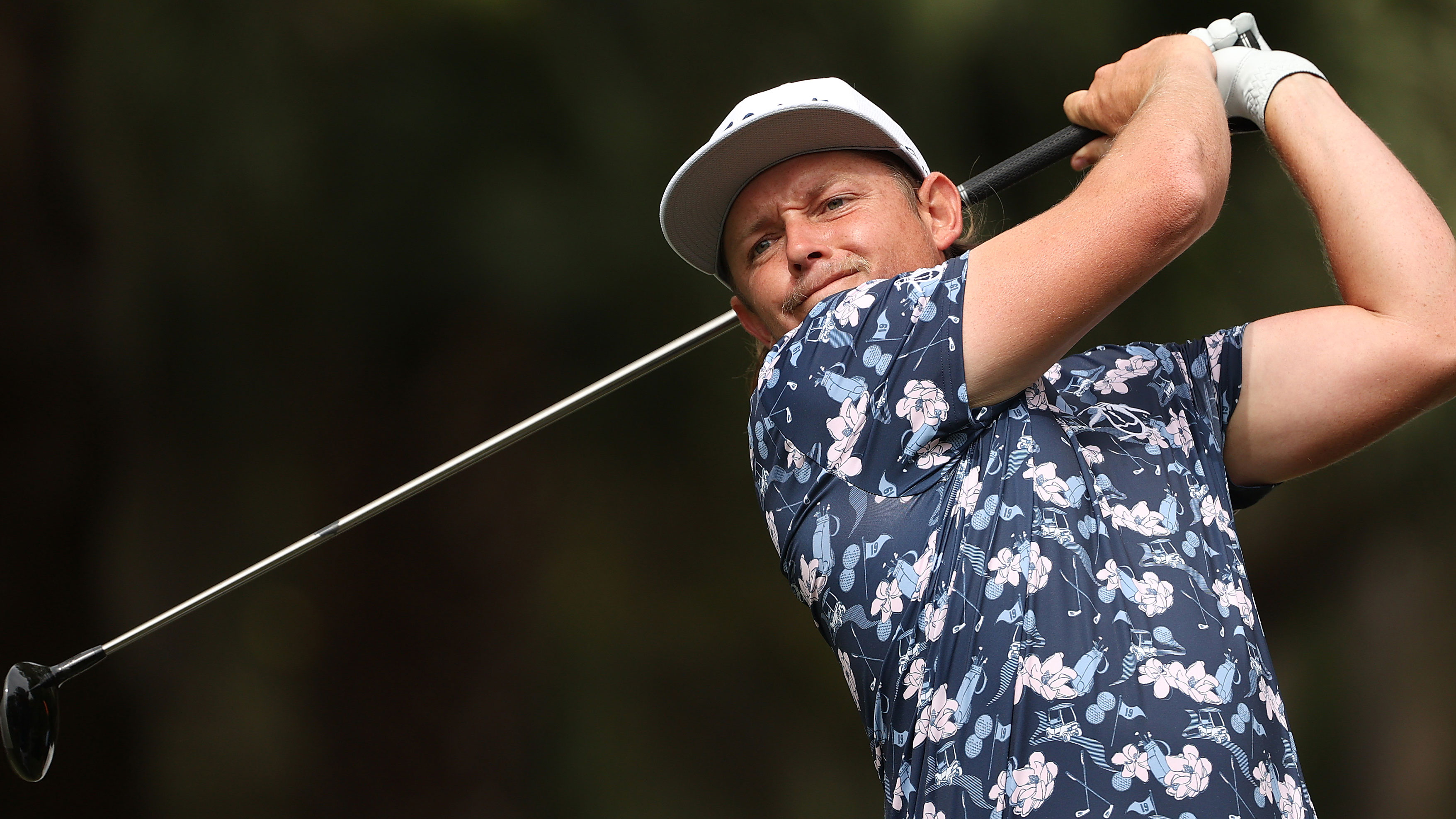 Cameron Smith drives the ball during his career-best round of 62 at the Heritage.