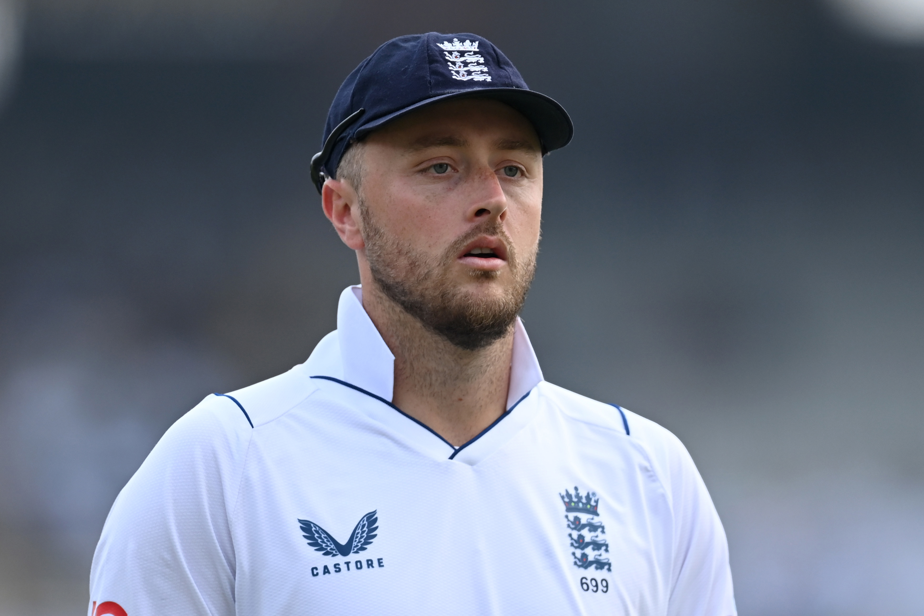 Ollie Robinson of England during the loss to India in Ranchi.