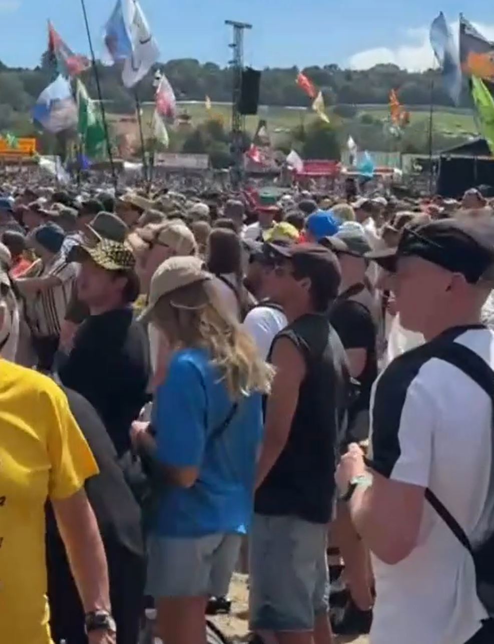 Louis Tomlinson with girlfriend Zara McDermott at Glastonbury 2025