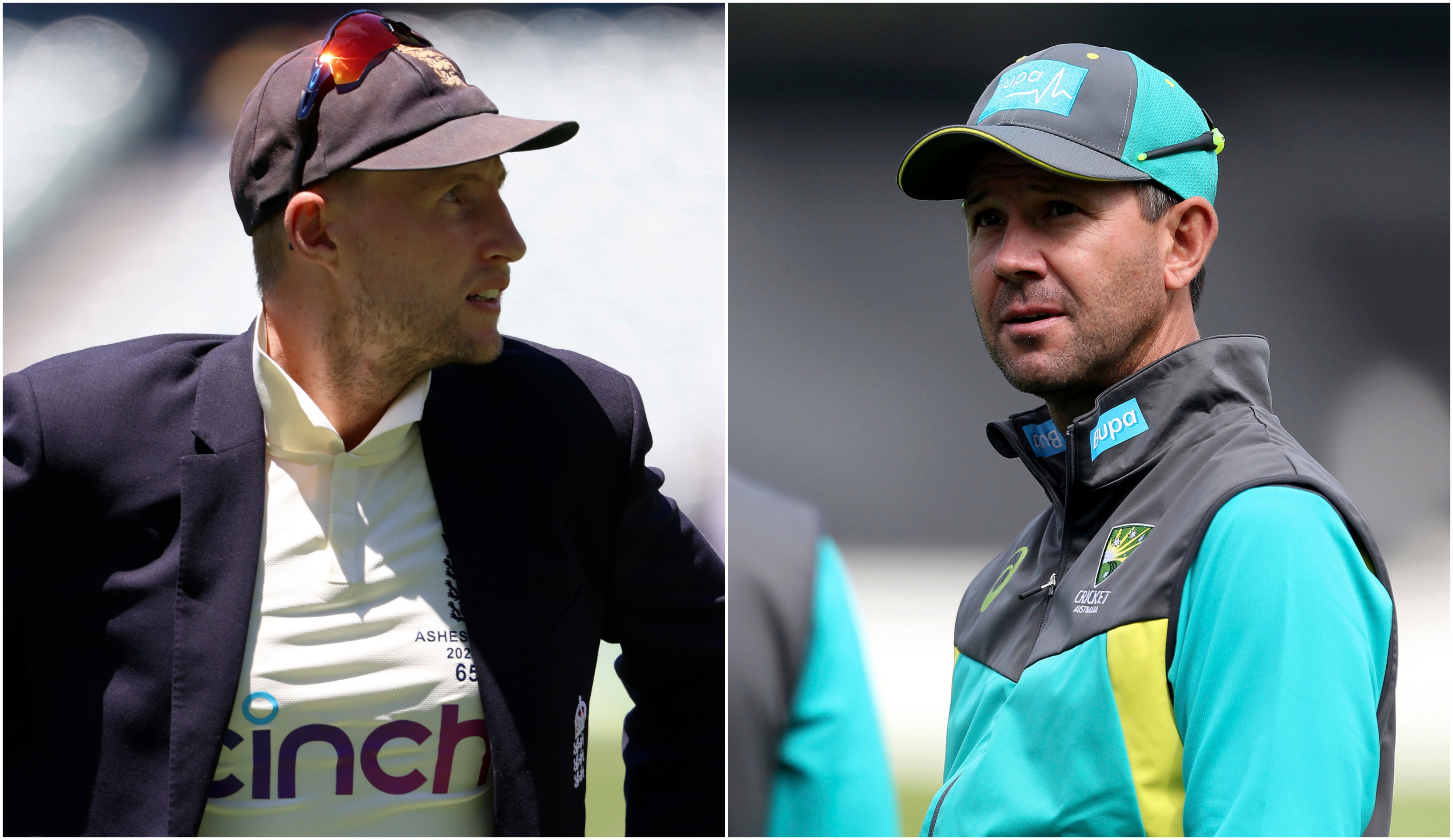 Joe Root and Ricky Ponting.