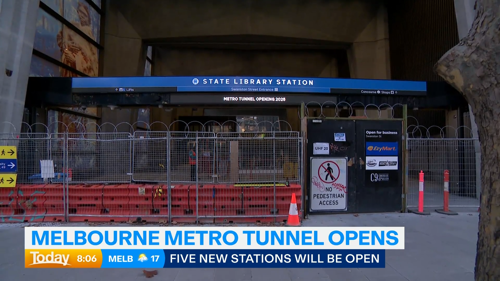 State Library Station is one of five new stations being added to Melbourne's rail network in the Melbourne Metro tunnel upgrade.