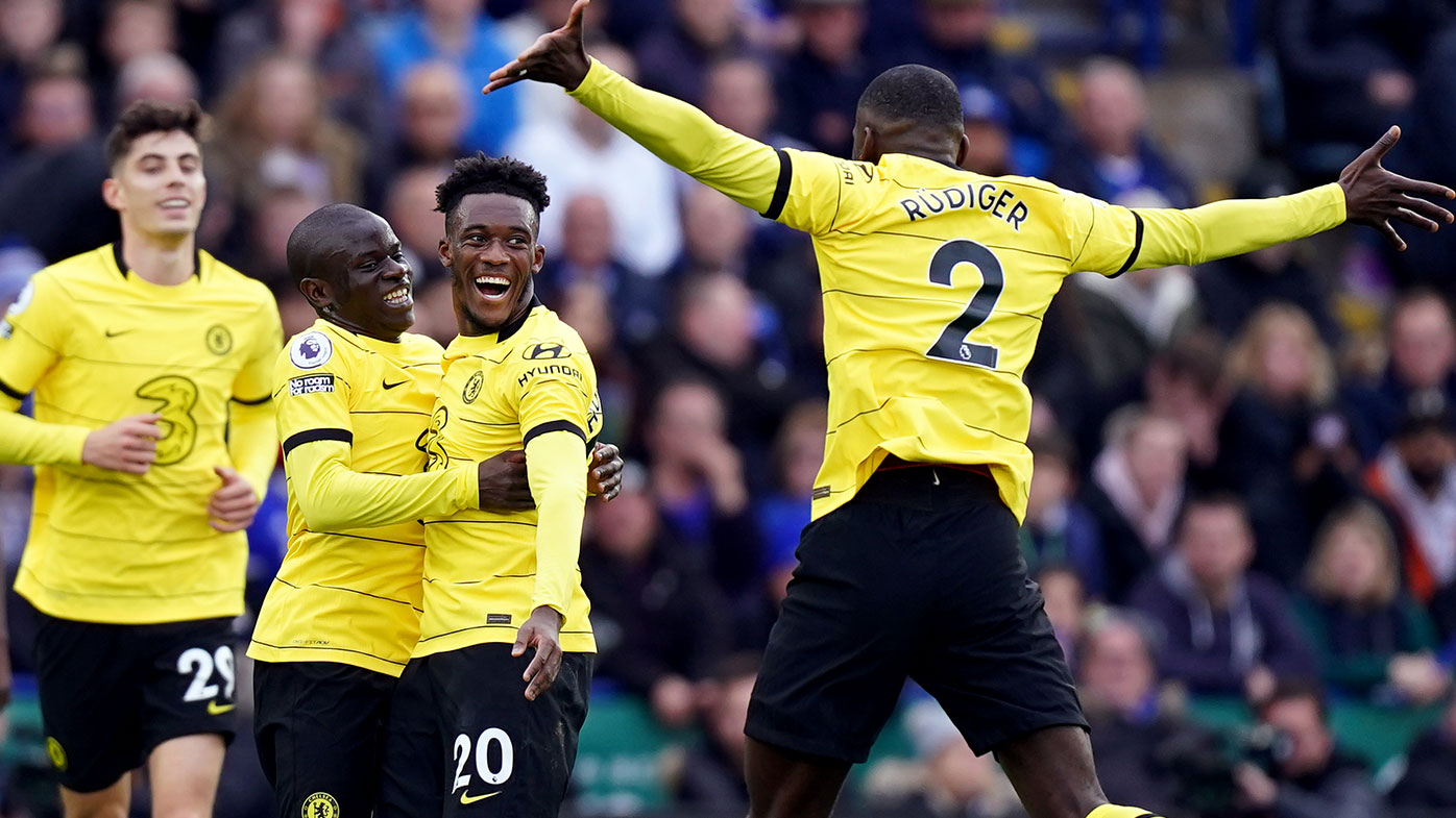 Chelsea's Ngolo Kante (second left) celebrates scoring