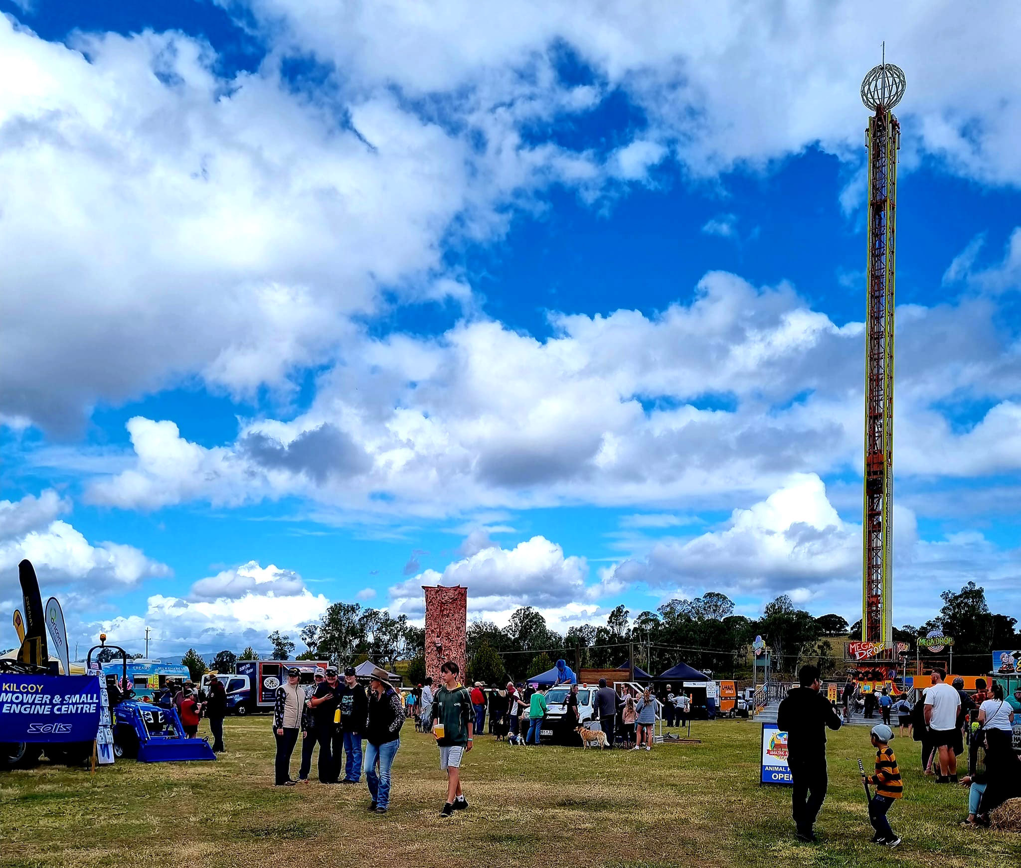 The Mega Drop is marketed as Australia's tallest travelling freefall ride.