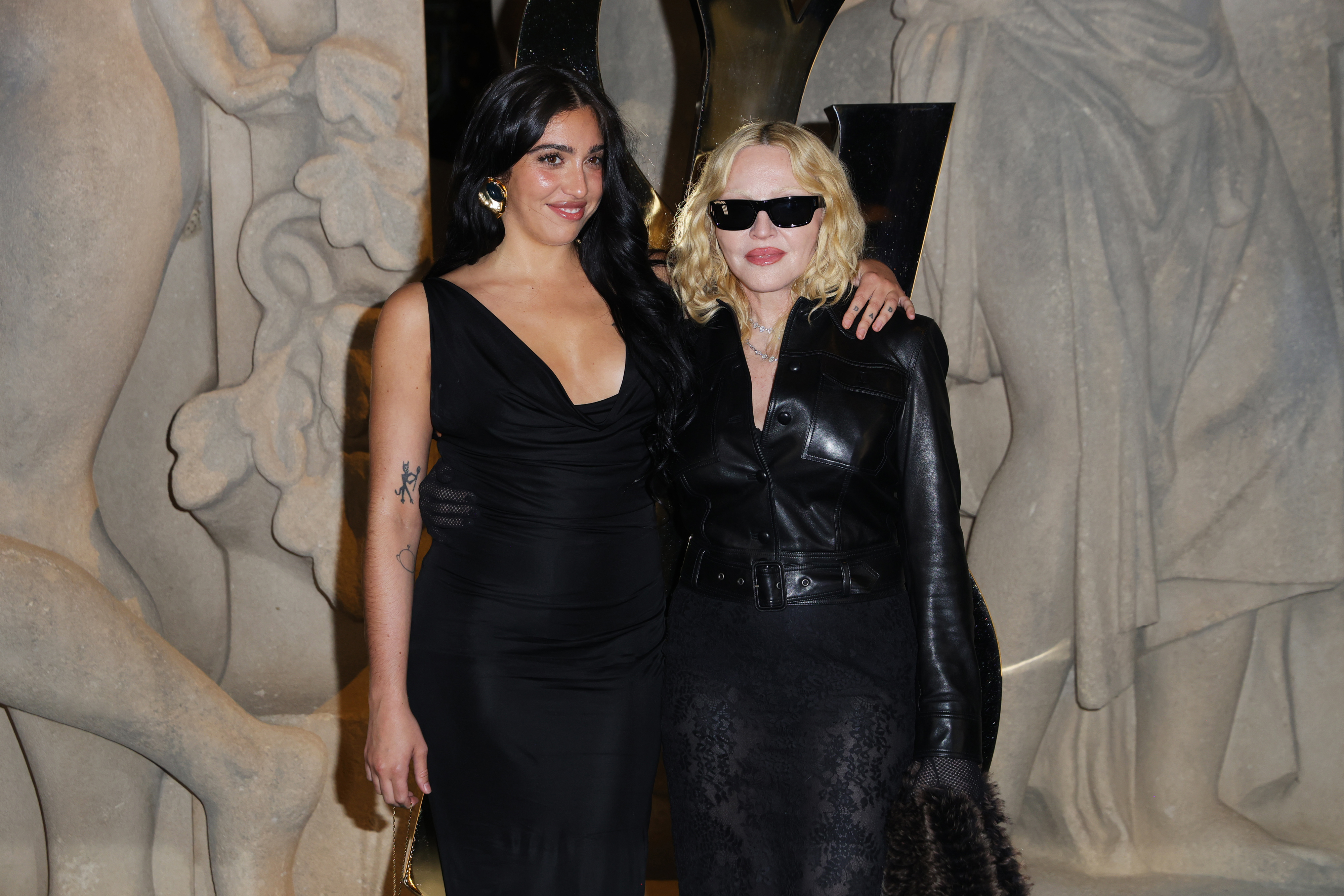 Lourdes Leon, Madonna at the Saint Laurent Womenswear Spring/Summer 2026 show as part of Paris Fashion Week on September 29, 2025 in Paris, France. 