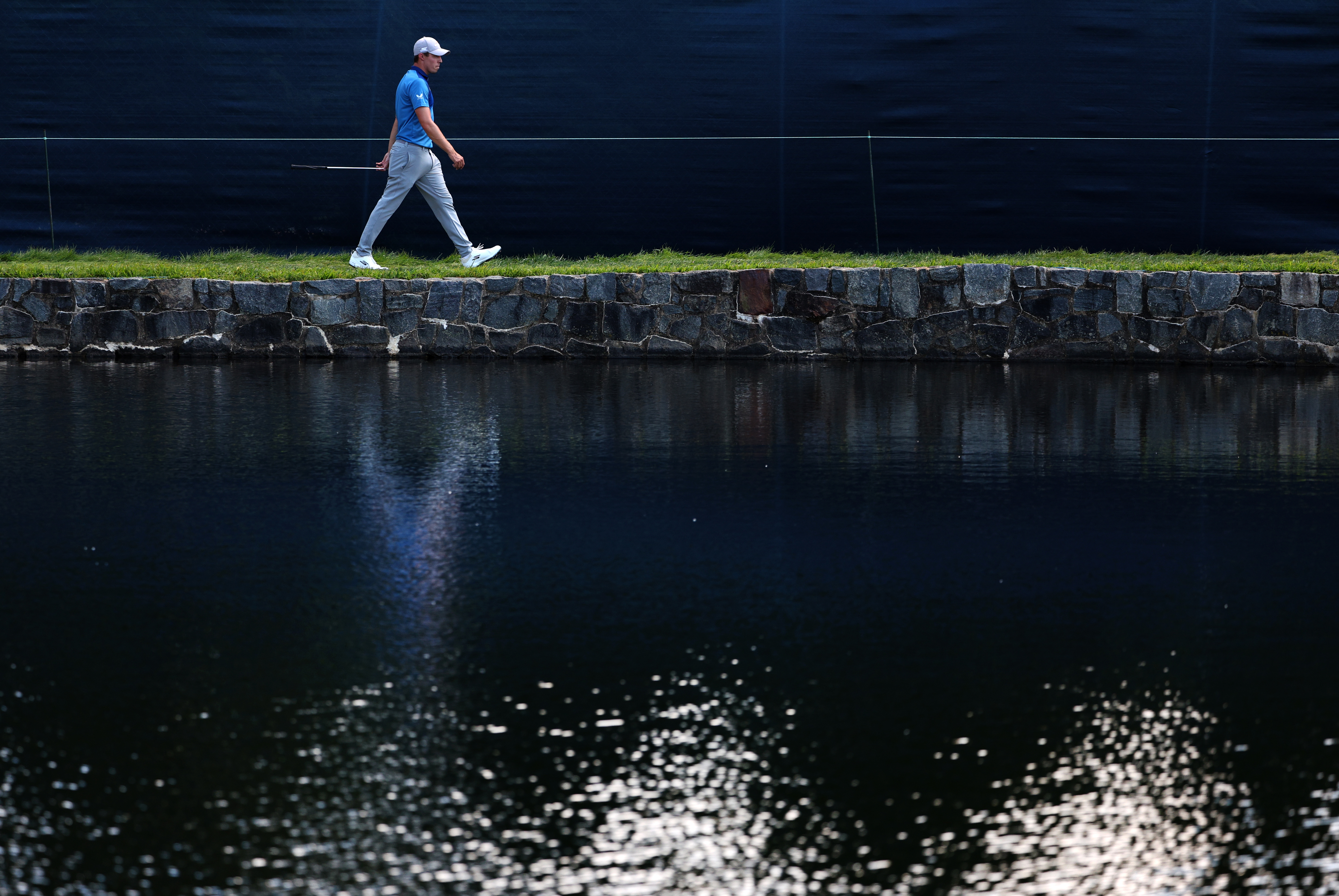 Matt Fitzpatrick of England walks to the 12th green during the second round of the BMW Championship at Wilmington Country Club on August 19, 2022 in Wilmington, Delaware. (Photo by Rob Carr/Getty Images)