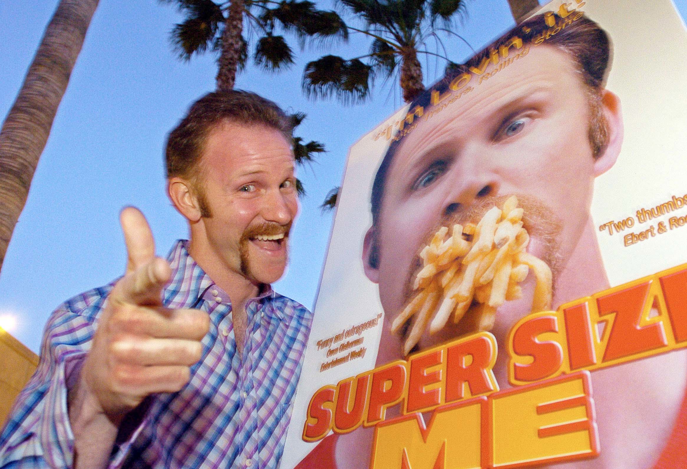 Morgan Spurlock at the Los Angeles premiere of his film Super Size Me in 2004.