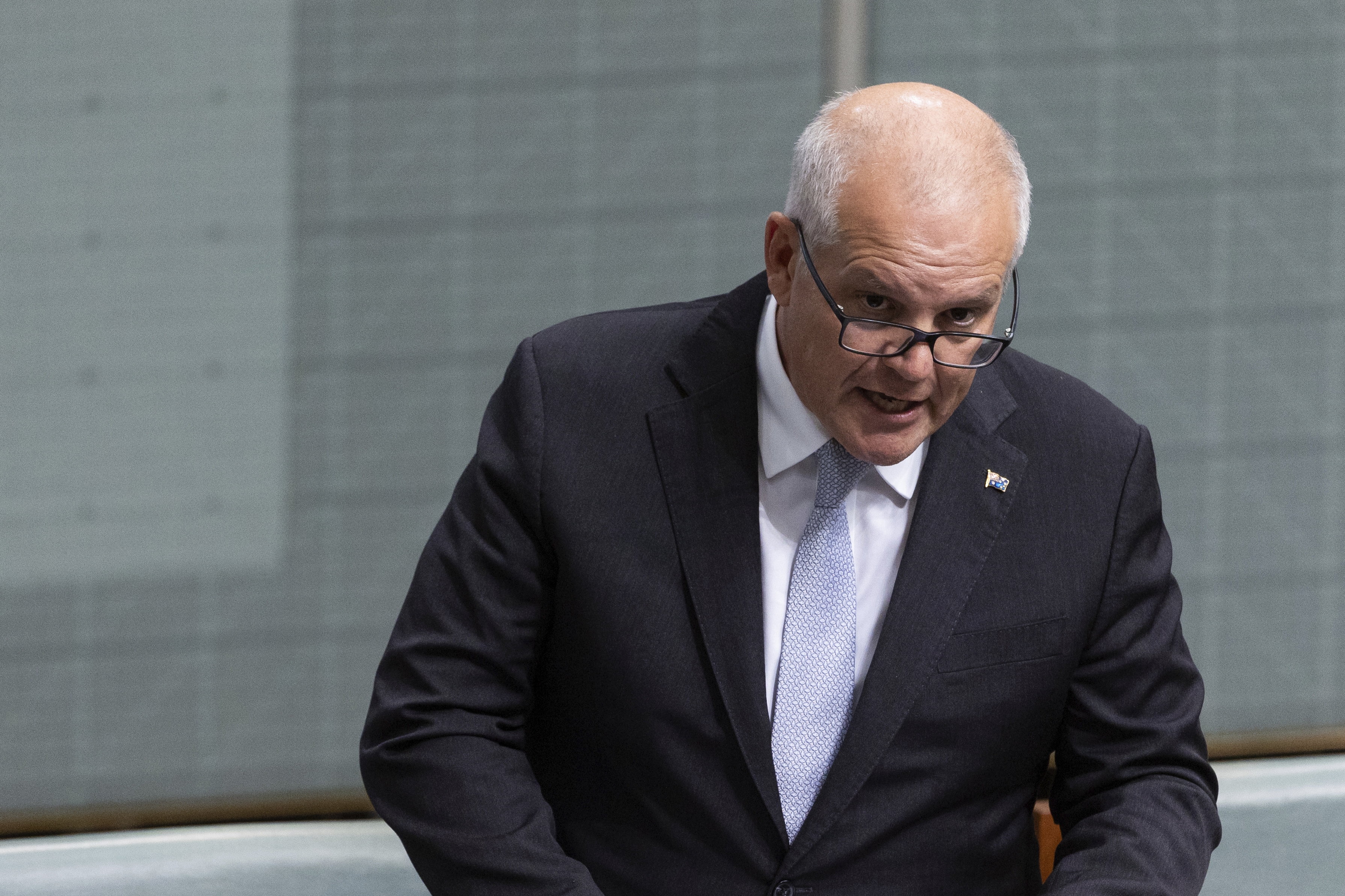 Former Prime Minister Scott Morrison during a statement in the House of Representatives, at Parliament House in Canberra on Monday 31 July 2023. fedpol Photo: Alex Ellinghausen