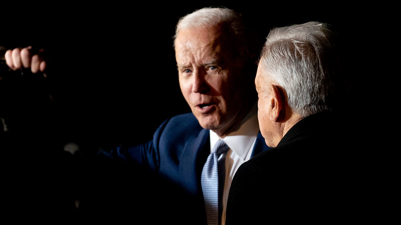 Joe Biden speaks with his Mexican counterpart during his trip to Mexico.