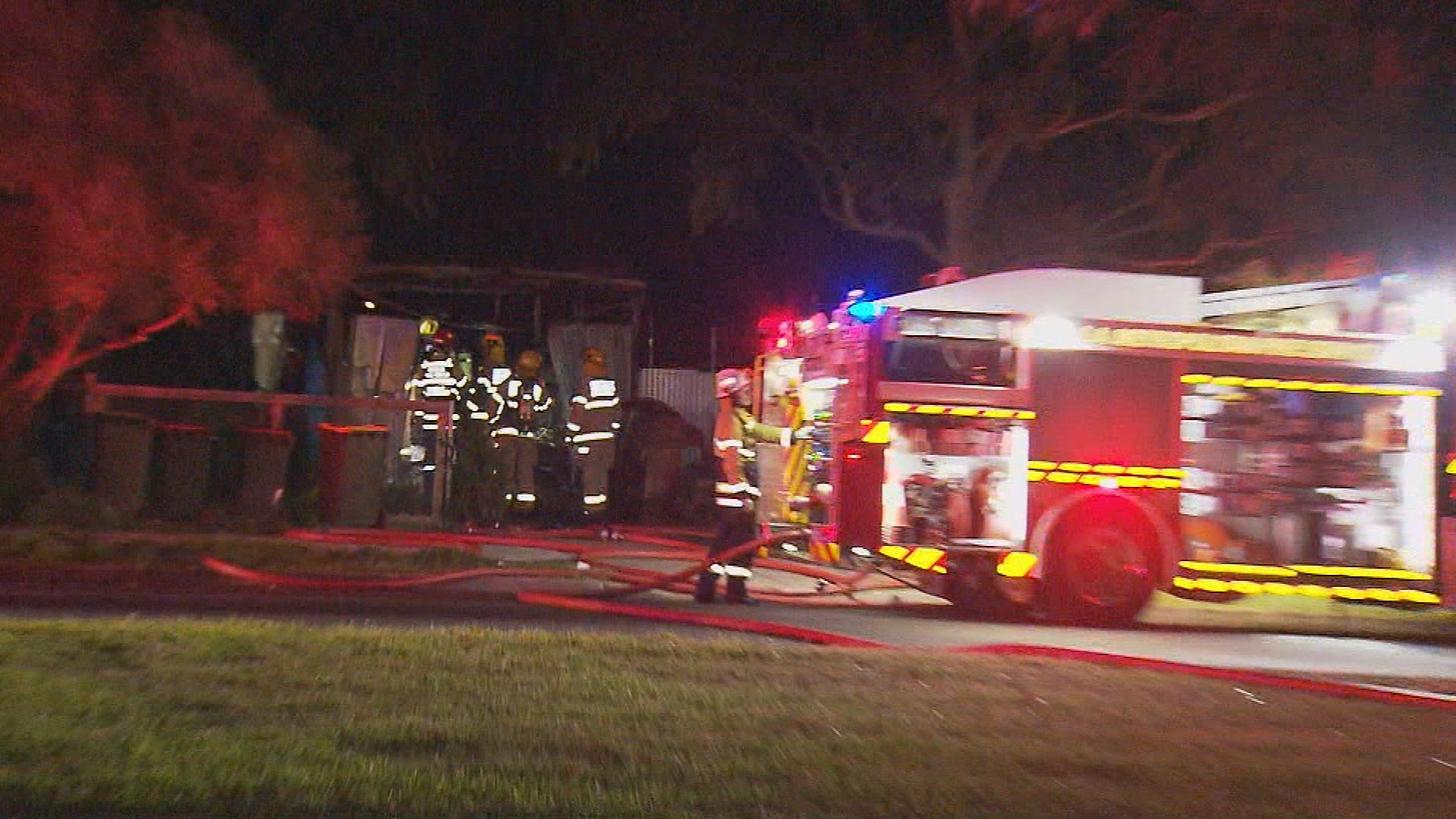 Adelaide shed fire in Christie Downs
