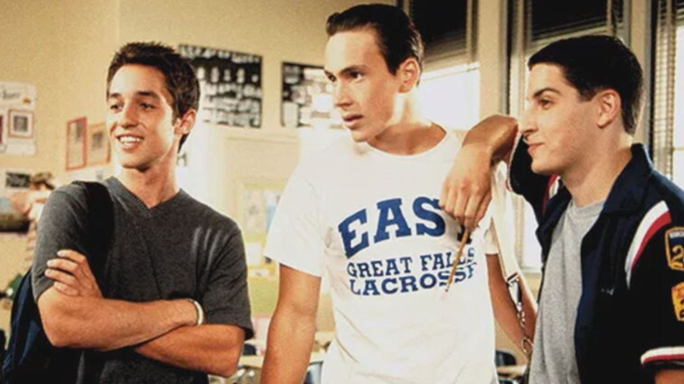 Thomas Ian Nicholas, Chris Klein and Jason Biggs (L-R) in 1999's American Pie