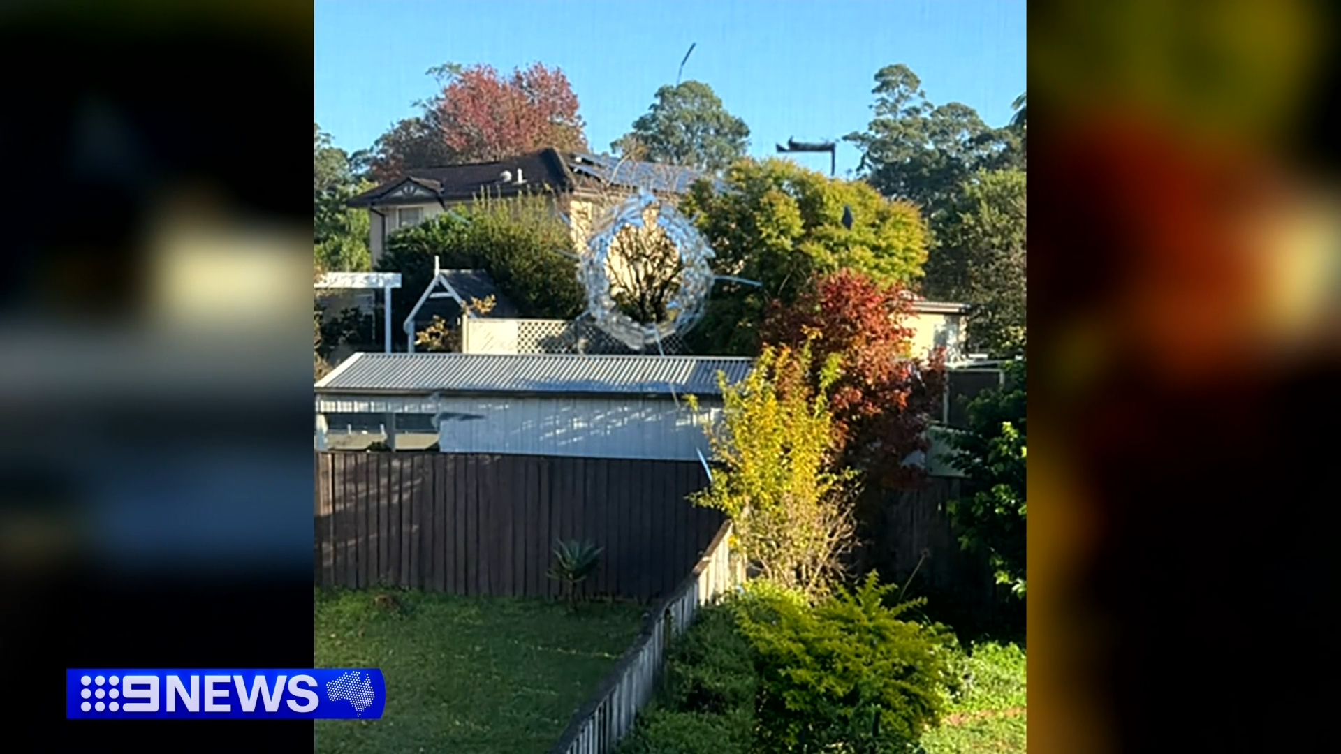 A bullet pierced the window of a Sydney home, a kilometre away from a drive-by shooting in the next suburb over. 