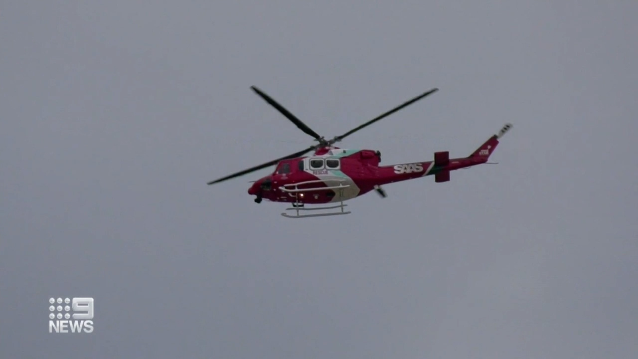Rescue helicopters were monitoring the waters from above. 