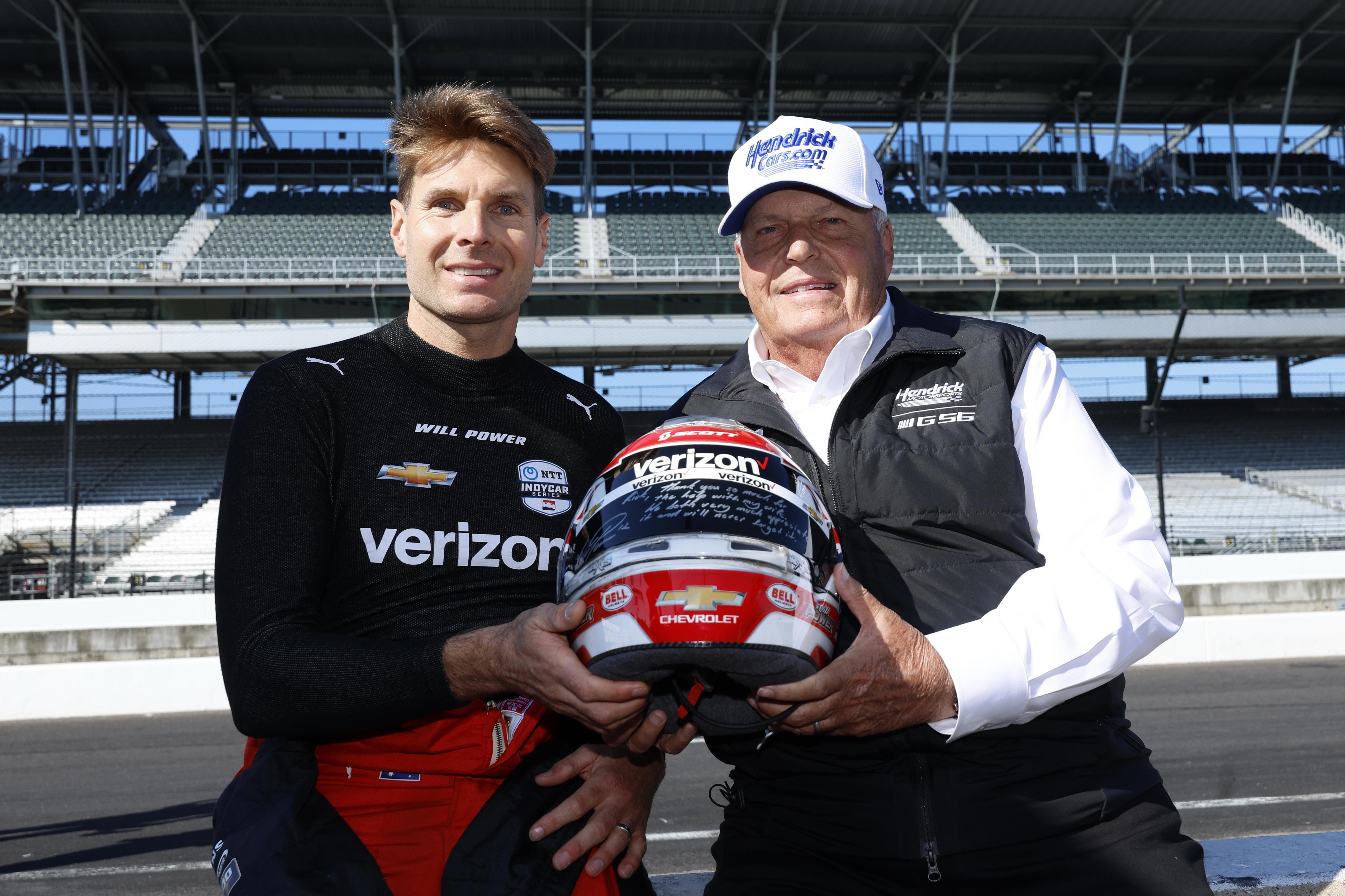 Will Power (left) with Rick Hendrick.
