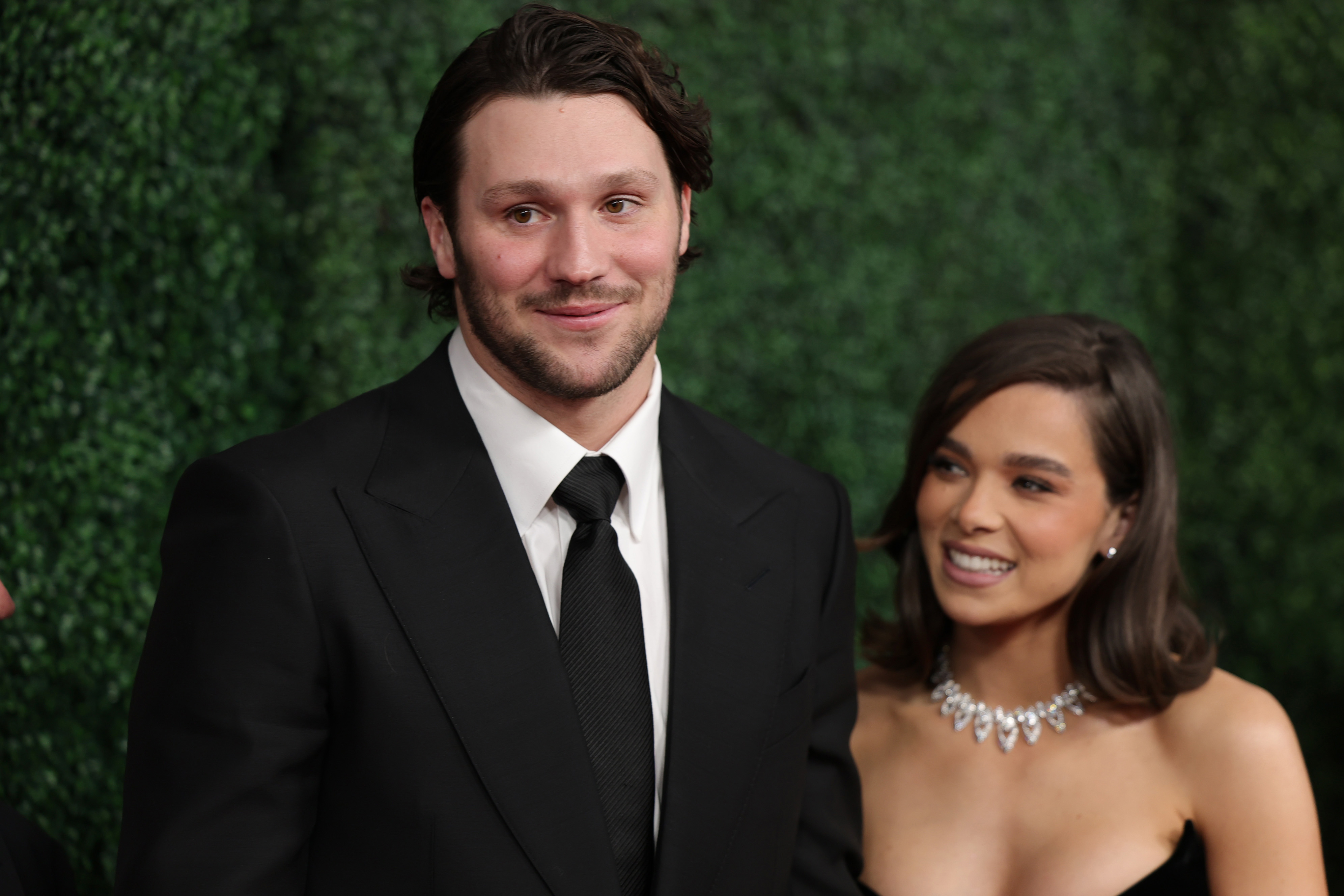 Josh Allen and Hailee Steinfeld attend the 14th Annual NFL Honors at Saenger Theatre on February 06, 2025 in New Orleans, Louisiana. 