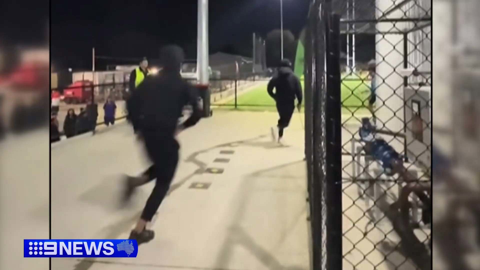 Another teenager has been stabbed on the streets of Melbourne with a machete, this time outside an NRL Harmony tournament in Broadmeadows.