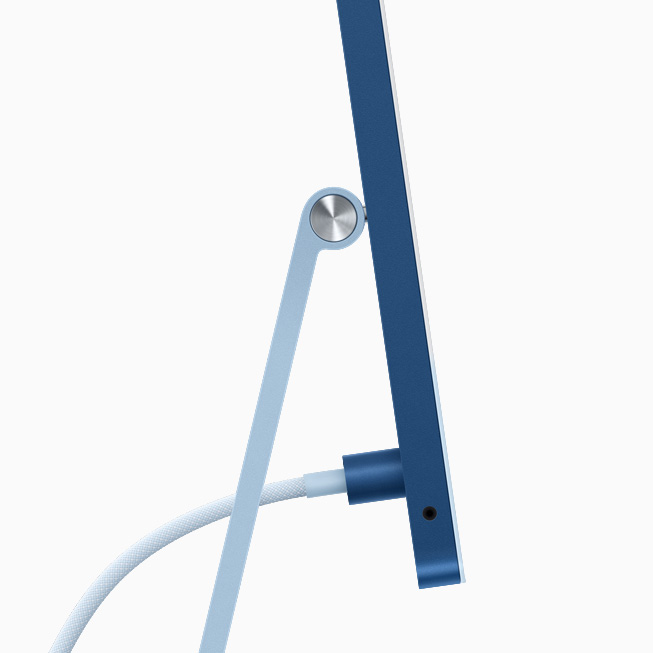 The power connector attaches magnetically.