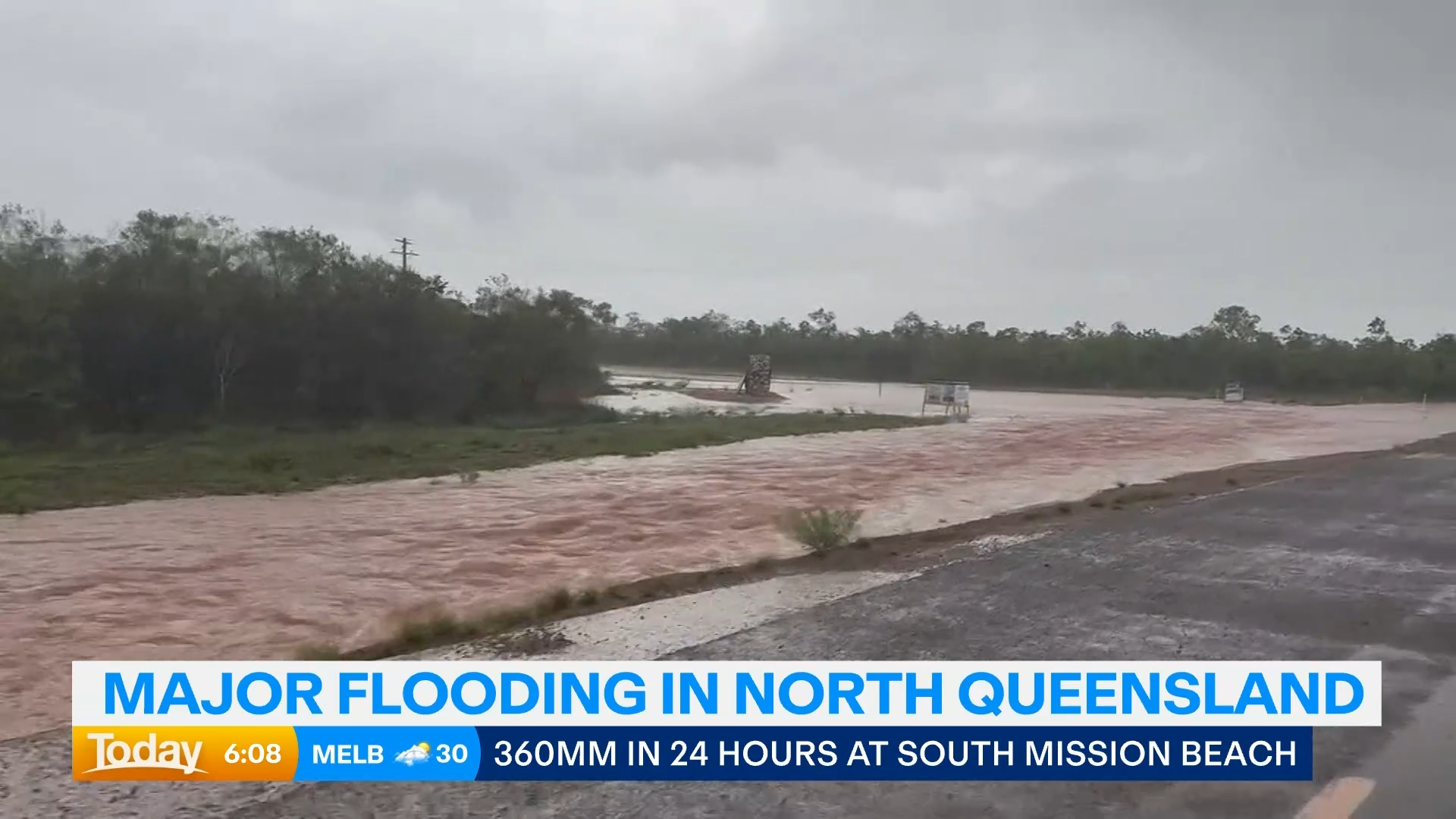 The worst of the rainfall is set to hit in the next two days, according to the Bureau of Meteorology.