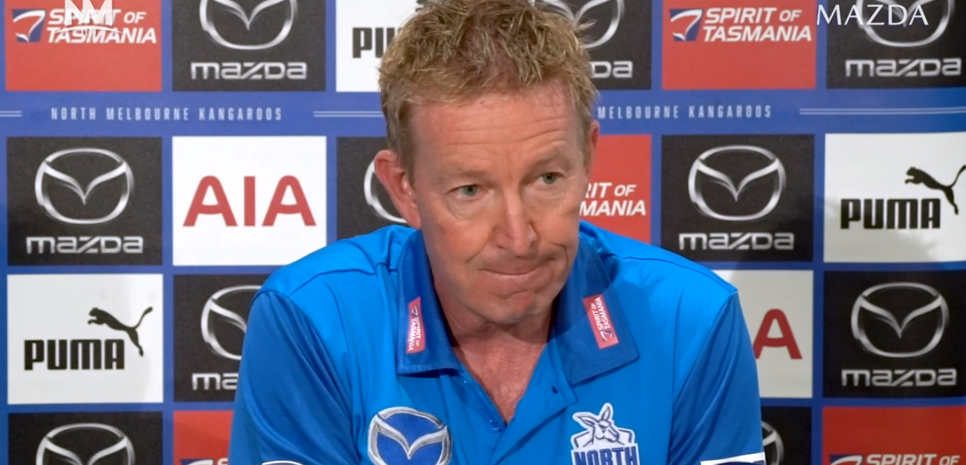 North Melbourne Kangaroos, Geelong Cats and David Noble press conference