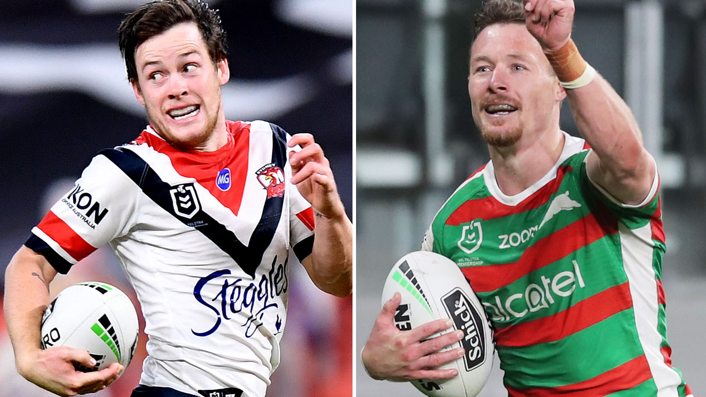 Luke Keary and Damien Cook. (Getty)