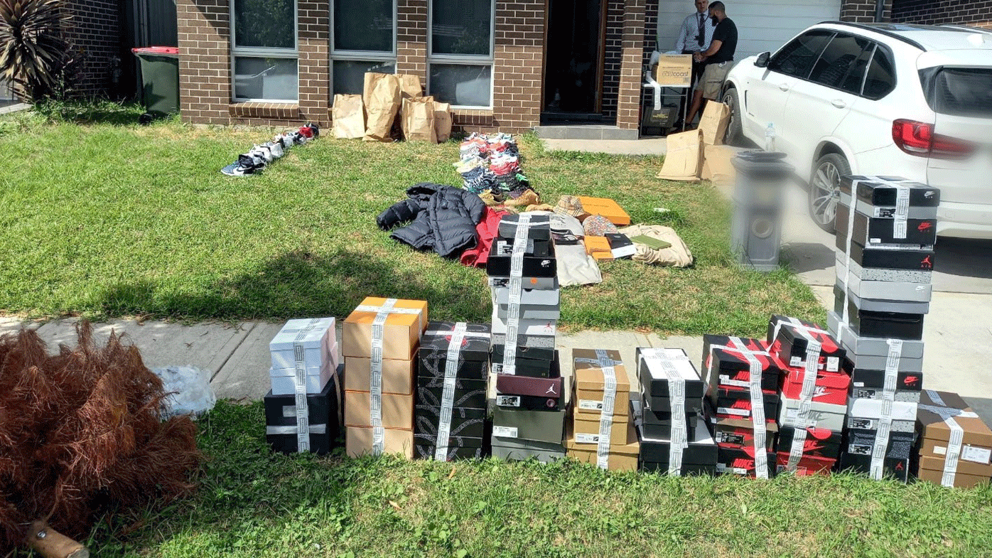 Three people have faced court accused of extortion after detectives seized designer clothes and shoes valued at $150,000 in Sydney's west.
