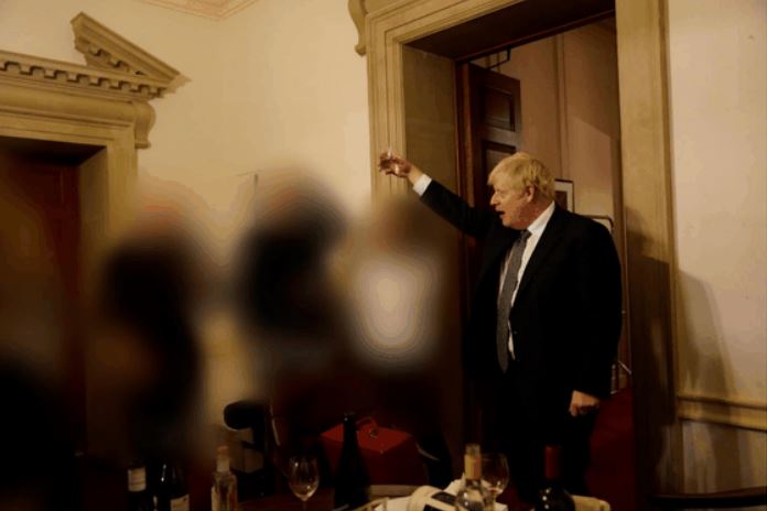 13 November 2020; a gathering in No 10 Downing Street on the departure of a special adviser