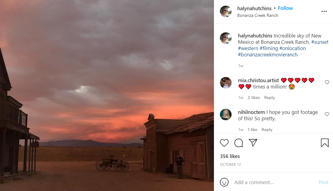 The cinematographer posted images of the movie set.