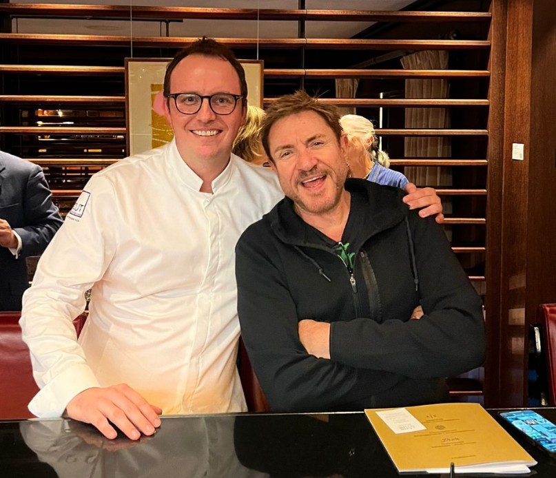 Elliott Grover with Duran Duran's Simon Le Bon.