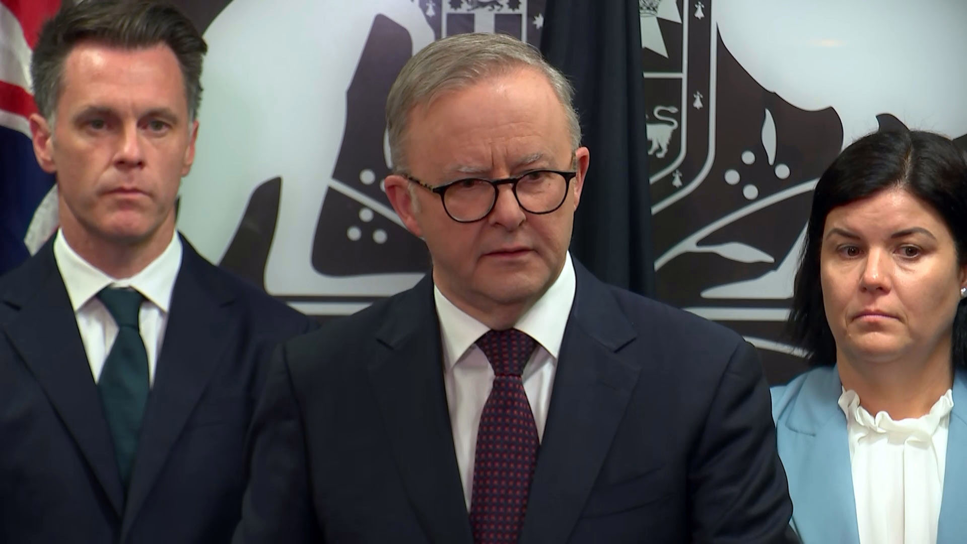 Anthony Albanese speaking at a national cabinet press conference.