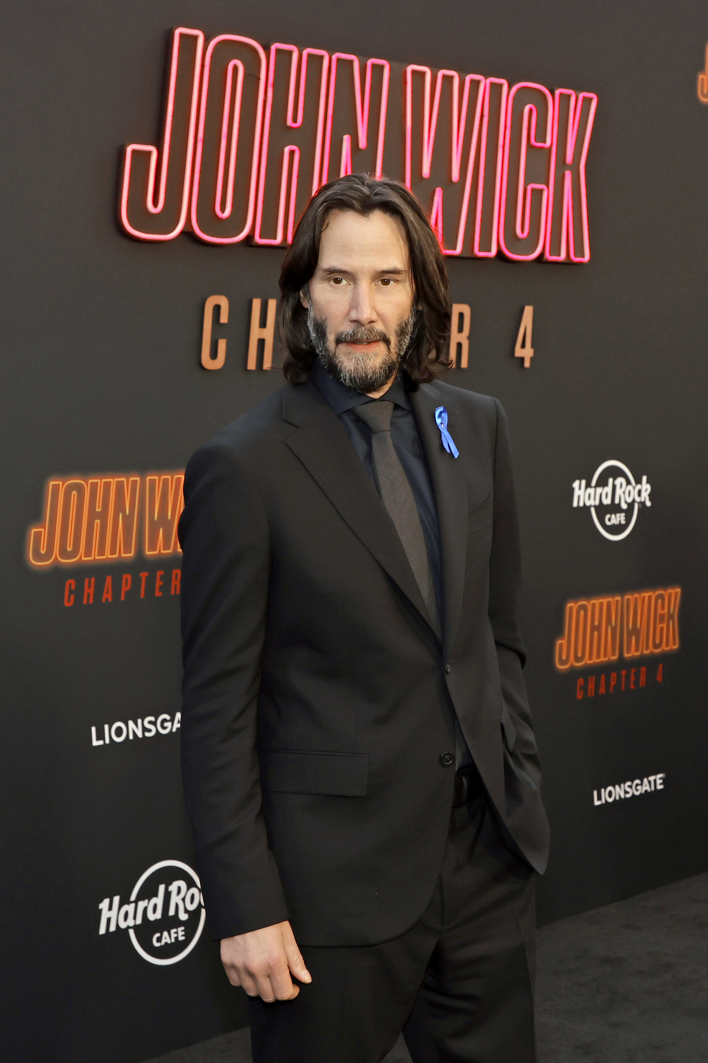 Keanu Reeves attends the Los Angeles Premiere of Lionsgate's "John Wick: Chapter 4" at TCL Chinese Theatre on March 20, 2023 in Hollywood, California.