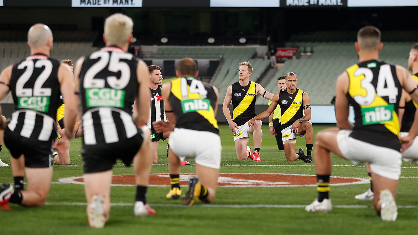 AFL Collingwood and Richmond players take