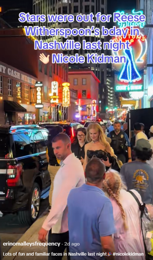 Nicole Kidman attending Reese Witherspoon 50th birthday party