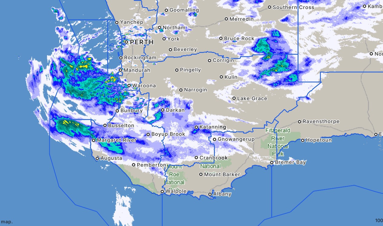 WA radar at 9.30pm Sat May 30