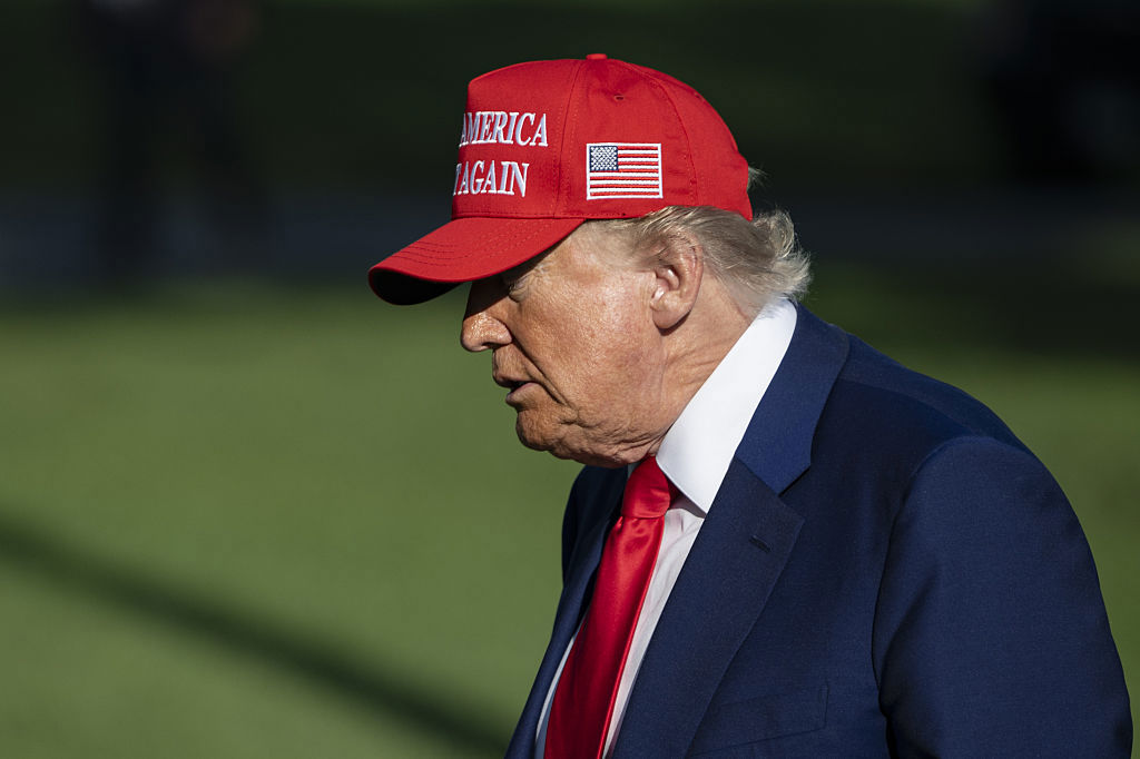WASHINGTON DC, UNITED STATES - JUNE 21: United States President Donald Trump walks toward the White House upon his arrival in Washington DC from New Jersey on June 21, 2025. (Photo by Celal Gunes/Anadolu via Getty Images)