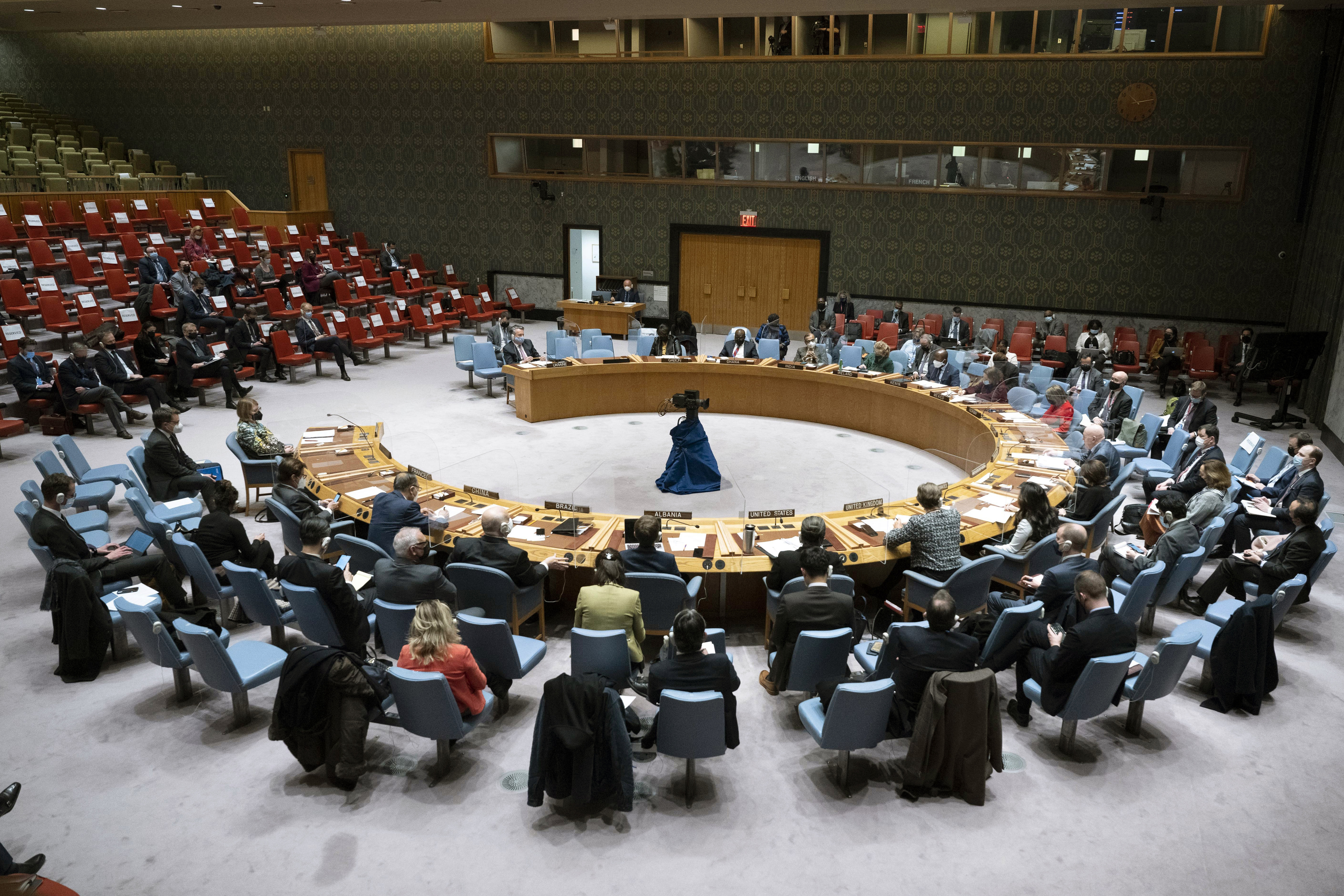 The UN Security Council met for an emergency session on Ukraine on Monday at the UN headquarters in New York. 