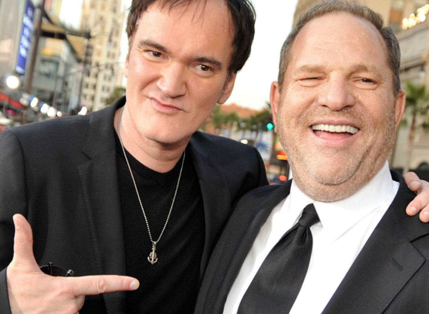 Harvey Weinstein with celebrated director Quentin Tarantino.