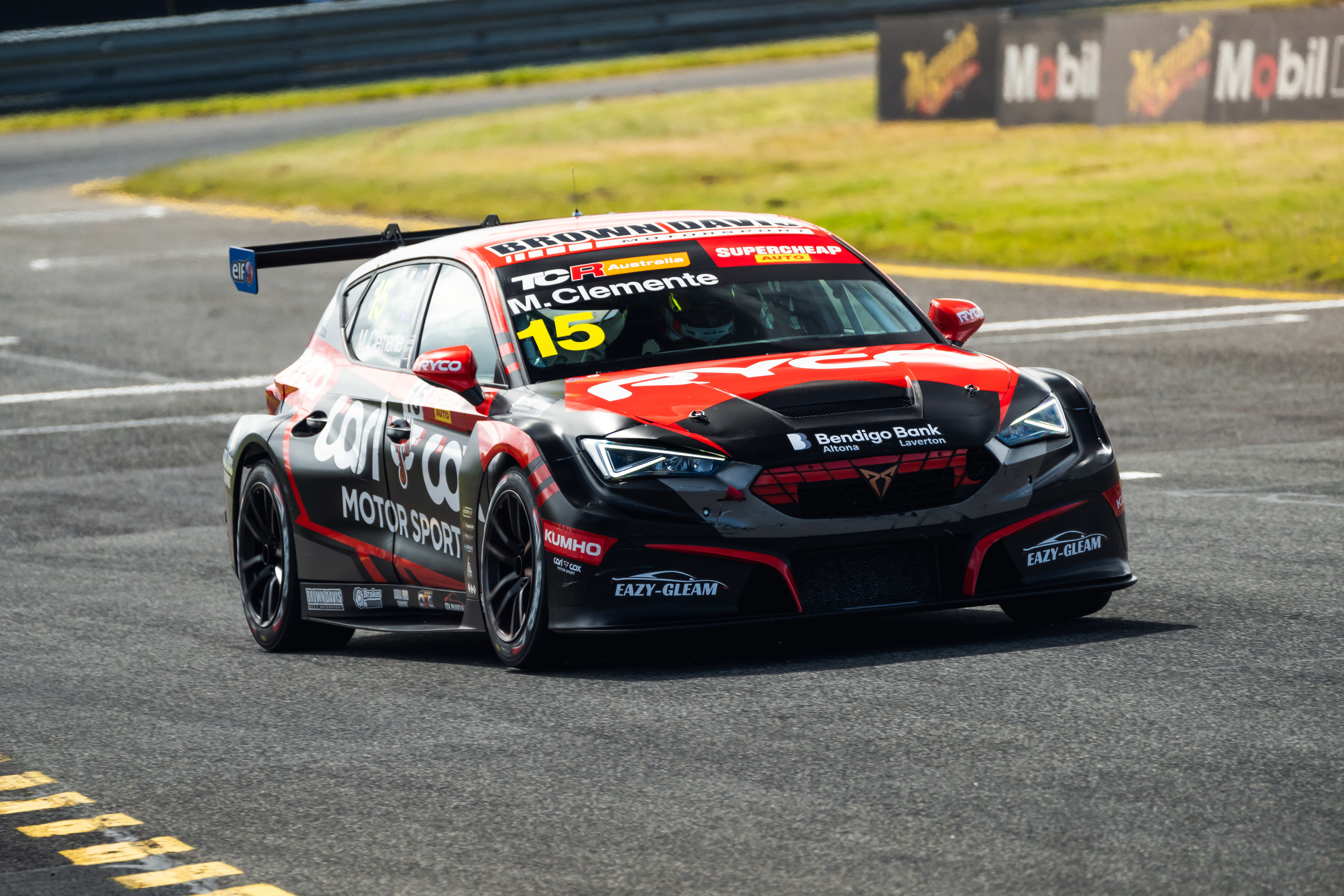 Michael Clemente races the Carl Cox Motorsport-back Cupra in the TCR Australia Series.