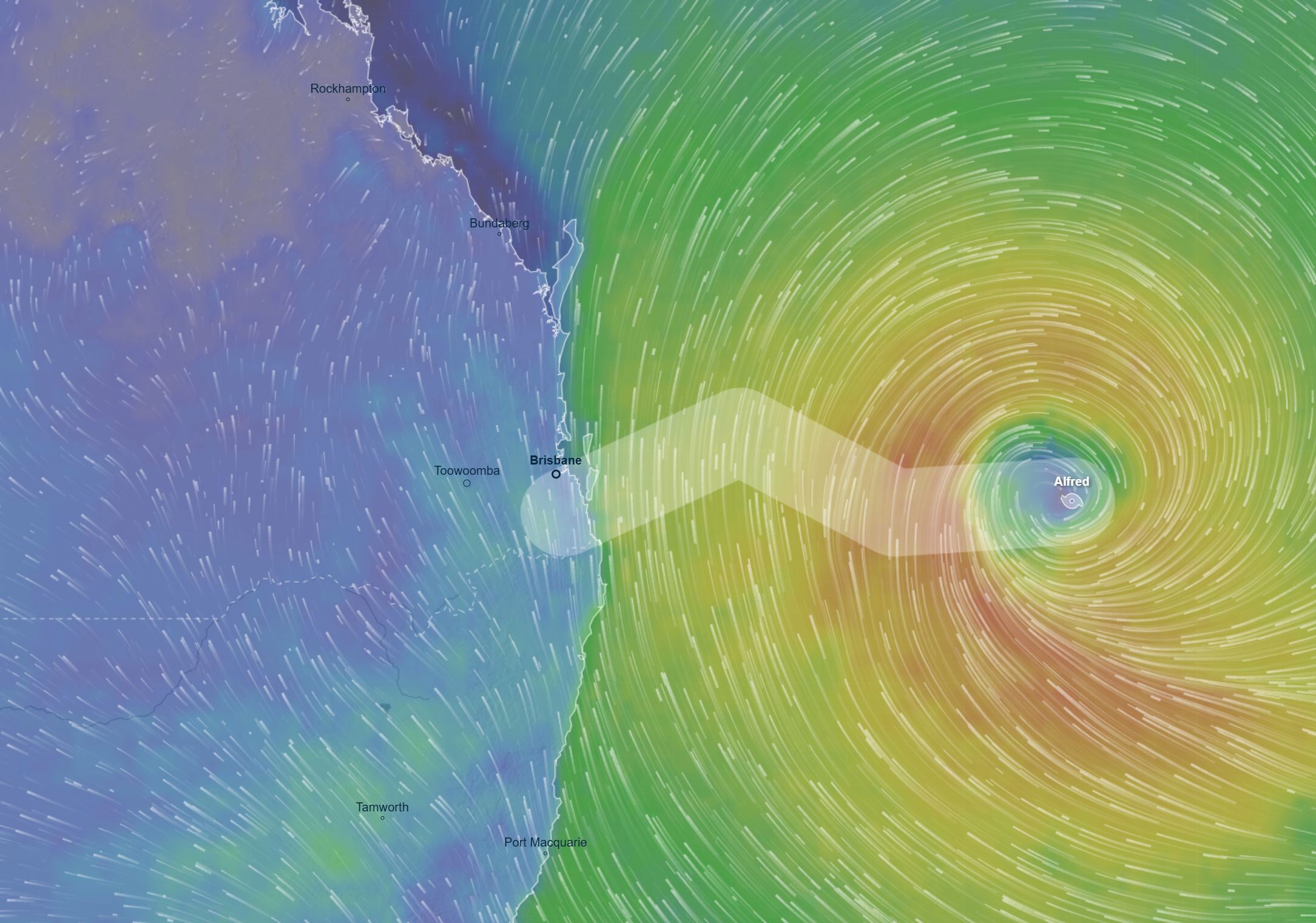 Tropical Cyclone Alfred is ﻿predicted to make landfall on Thursday evening or Friday morning.