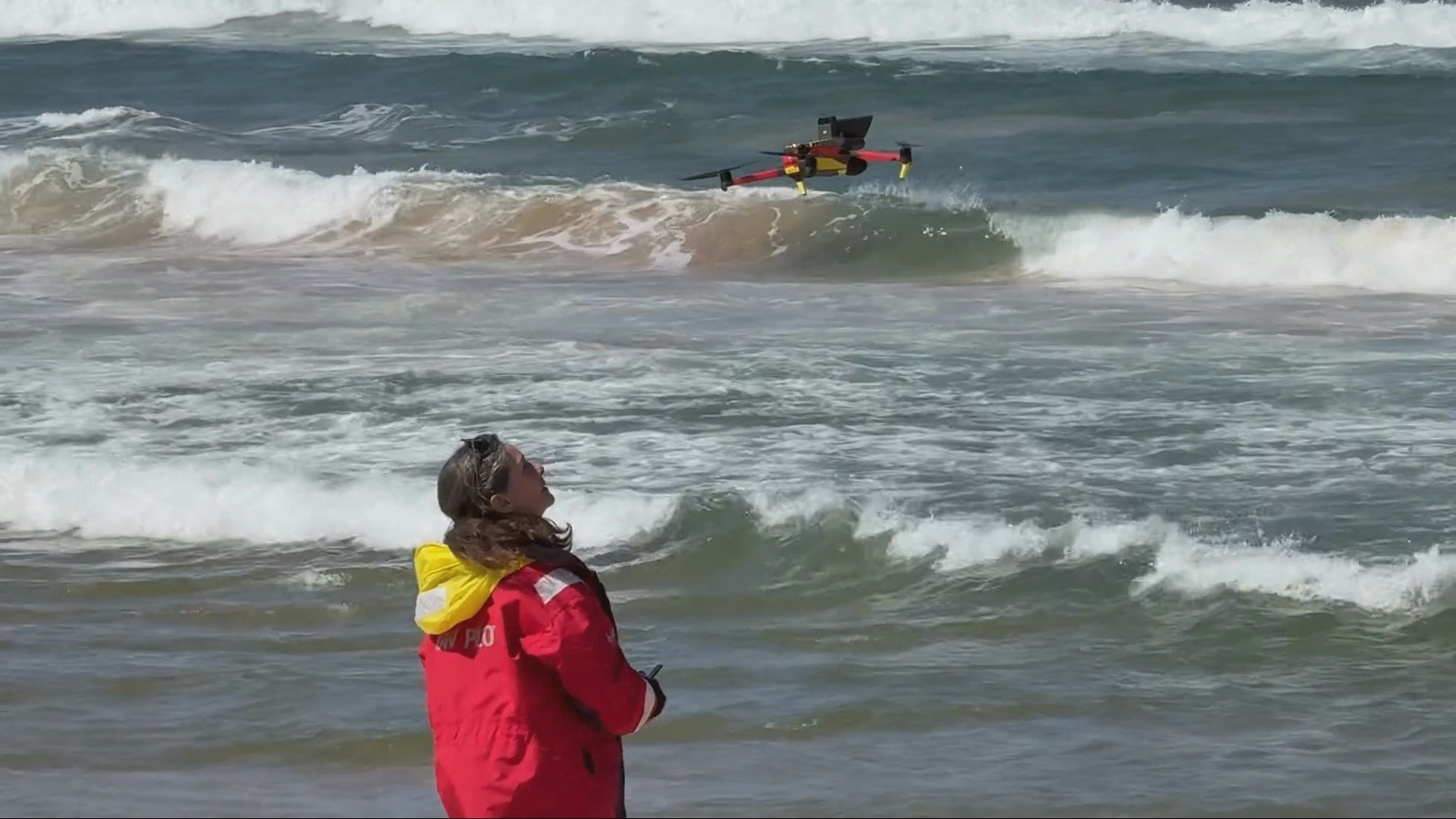 Drone operators will be scanning the water for any signs of shark activity.