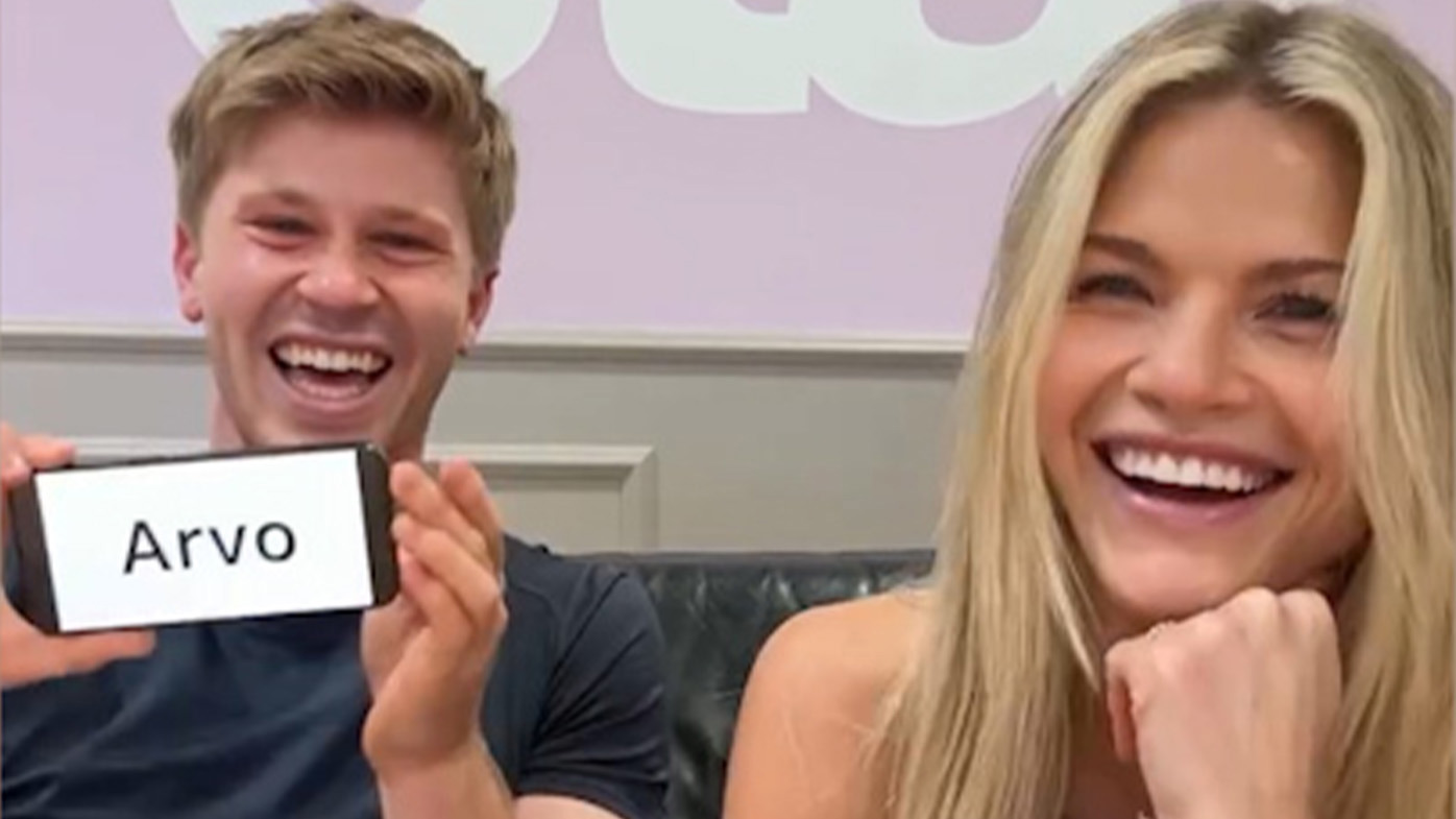 R﻿obert Irwin has quizzed his Dancing With The Stars partner Witney Carson on Aussie slang in a "ripper" video posted to social media.Irwin, 21, and Carson, 34, ﻿sat side by side in the video as Irwin asked her to define common slang words like Arvo, Dunny, Fairdinkum and more.