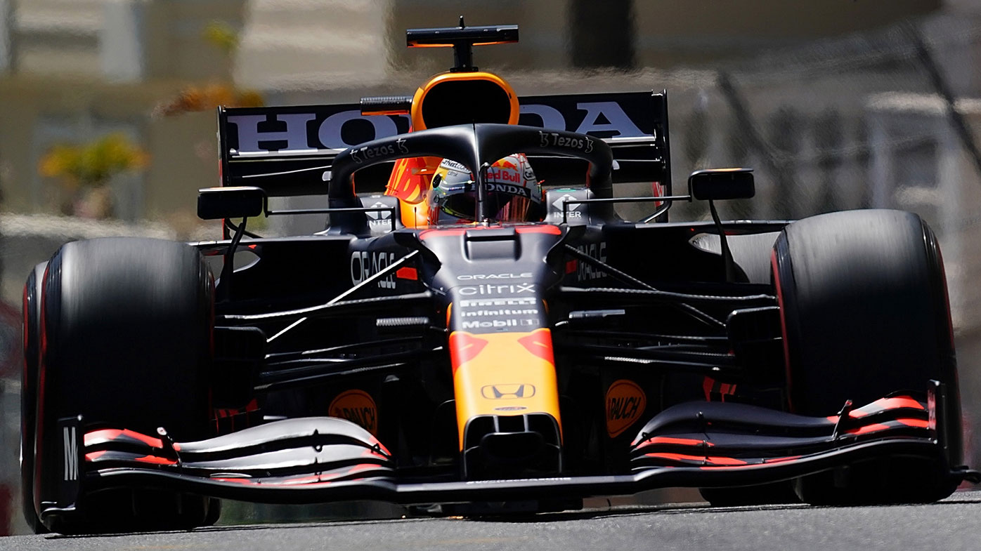 Max Verstappen on the way to victory at the Monaco Grand Prix.