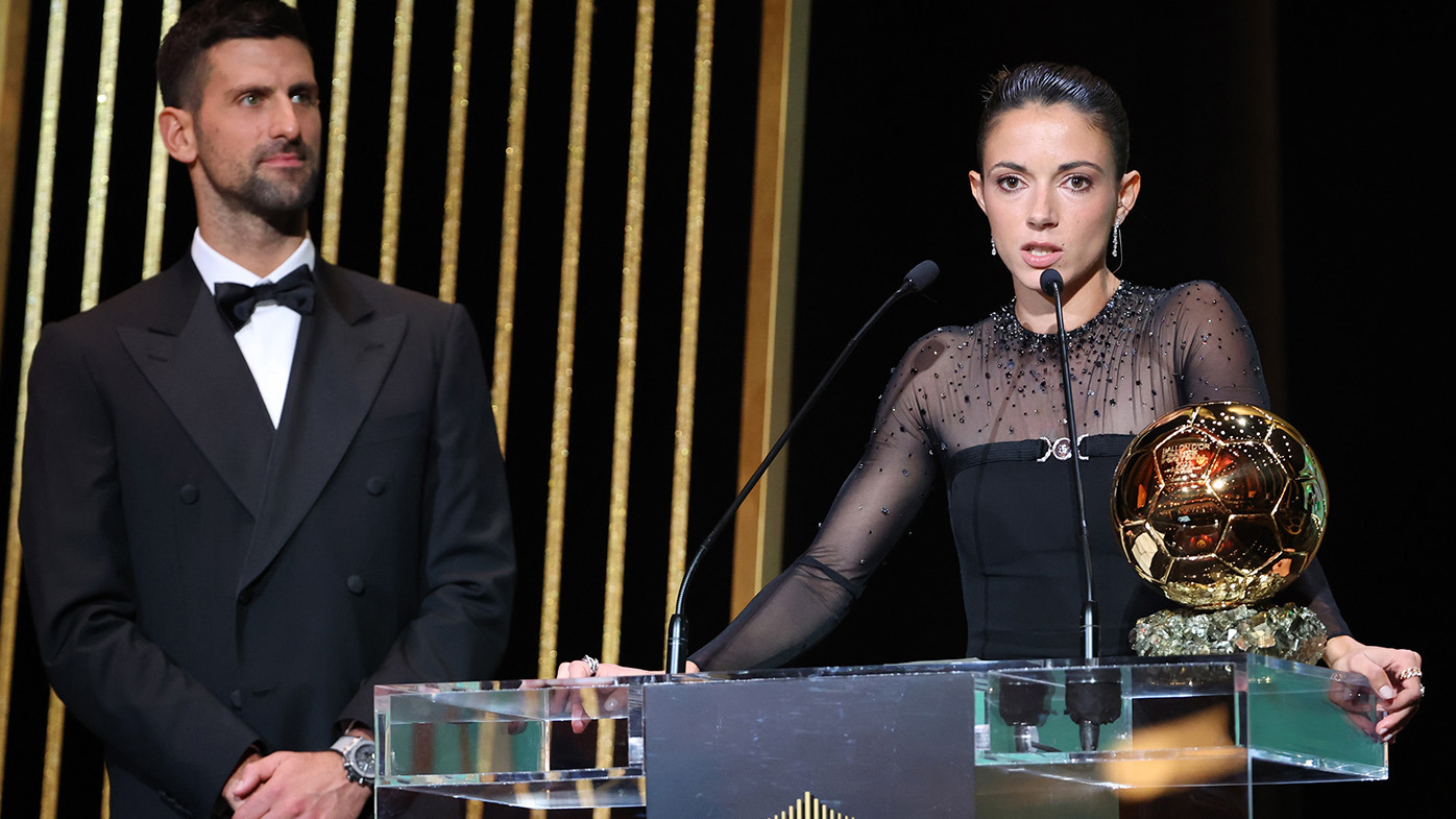 Aitana Bonmati pictured at the 67th Ballon D'Or Ceremony at Theatre Du Chatelet in Paris.