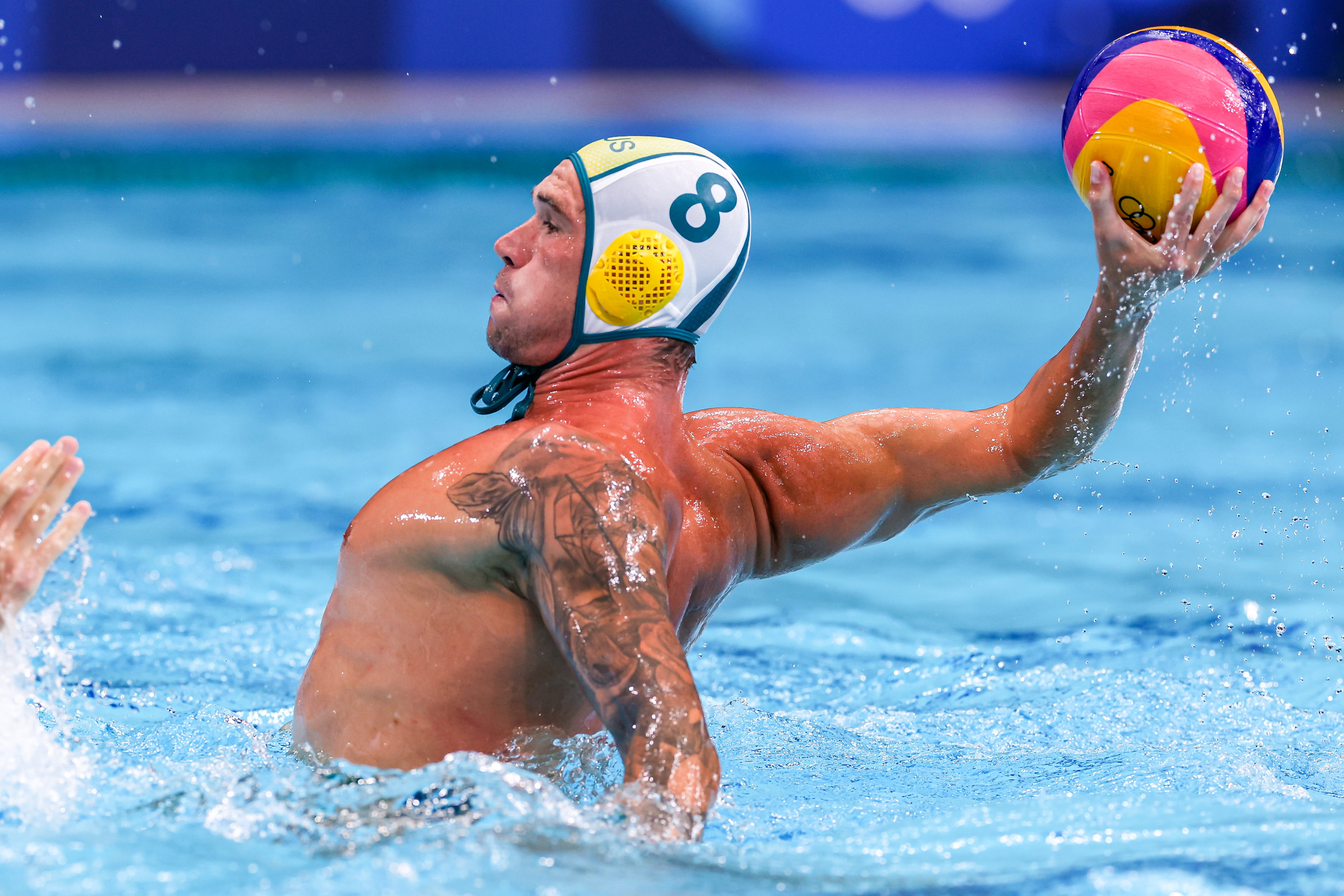 Aaron Younger prepares to shoot.