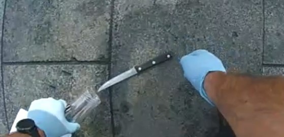 The attack, carried out with this knife, was described as "brutal and savage"