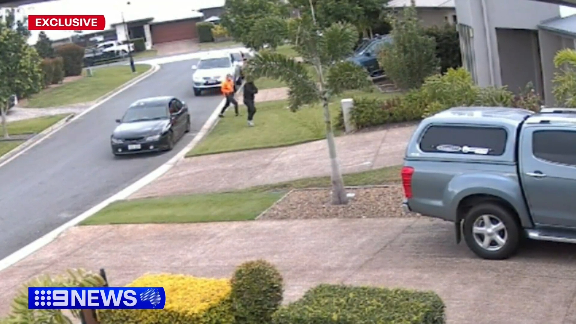 Three people have been charged after an allegedly stolen car chase caused traffic chaos on the M1 in Gold Coast's north yesterday evening.