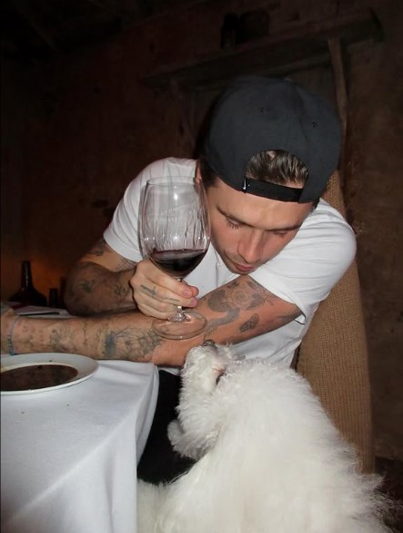 Brooklyn Beckham shared photographs of himself drinking what was thought to be a $34,000 bottle of wine.