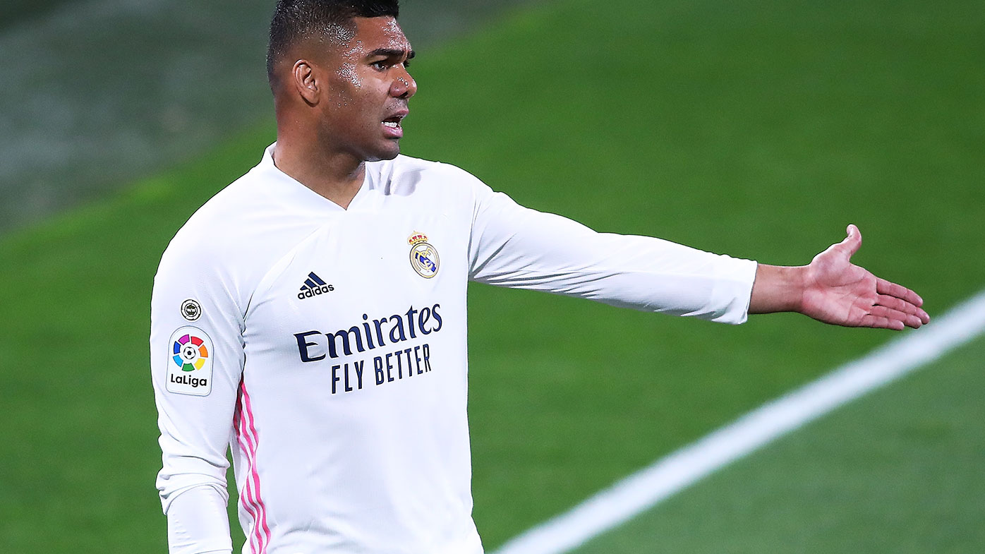 Real Madrid's Casemiro during the La Liga Santander match between Cadiz CF and Real Madrid.